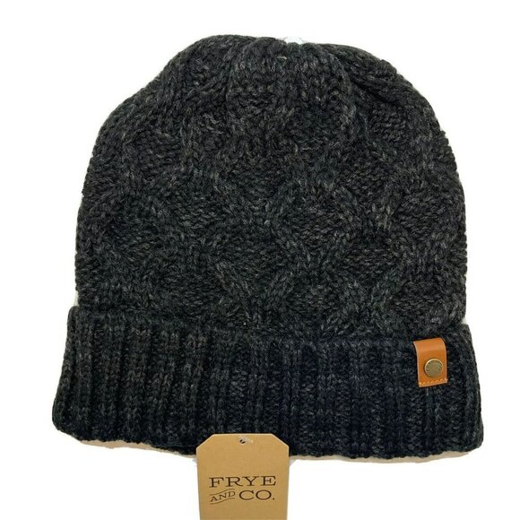 Frye & Co. Accessories - Frye & Co NWT Unisex Charcoal Rib Knit  Beanie w/ Cuff Hat Cap-OSFM-MSRP-$28